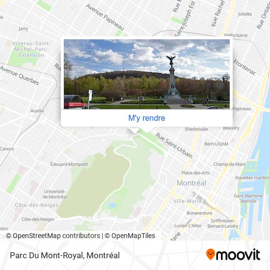 Parc Du Mont-Royal plan