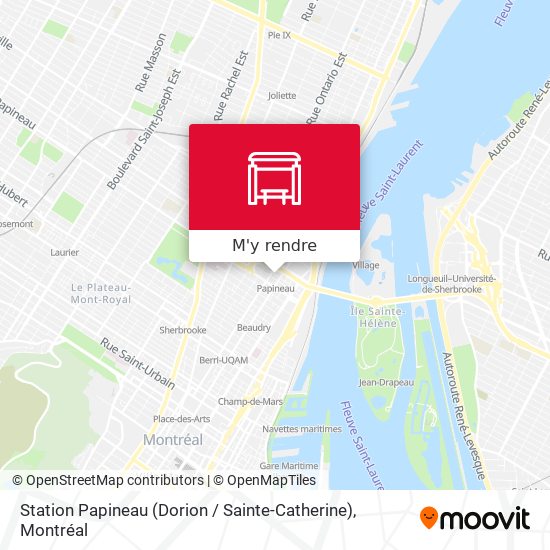 Station Papineau (Dorion / Sainte-Catherine) plan