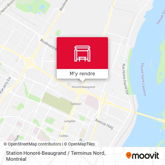Station Honoré-Beaugrand / Terminus Nord plan