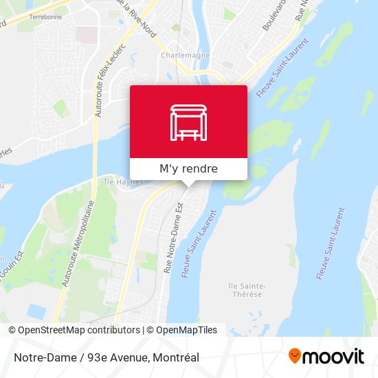 Notre-Dame / 93e Avenue plan