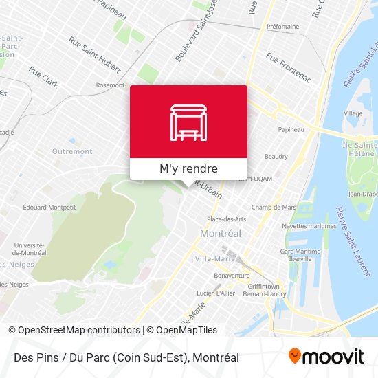 Des Pins / Du Parc (Coin Sud-Est) plan