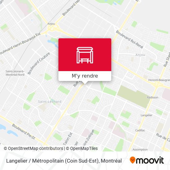 Langelier / Métropolitain (Coin Sud-Est) plan