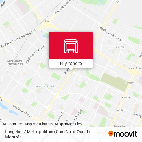 Langelier / Métropolitain (Coin Nord-Ouest) plan