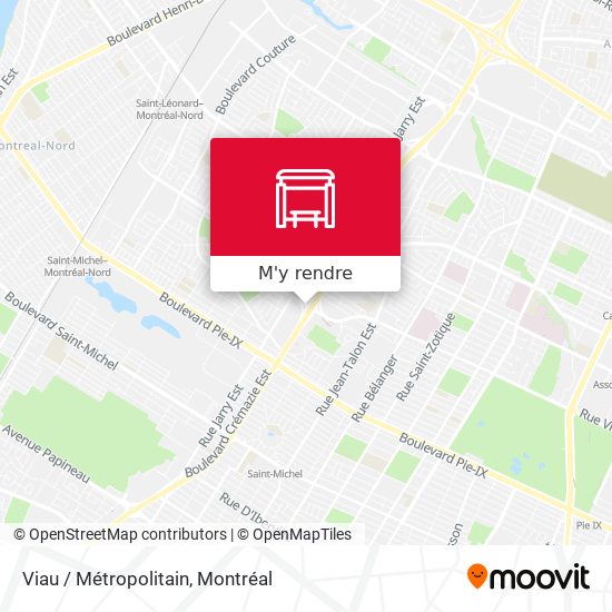 Viau / Métropolitain plan