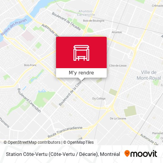 Station Côte-Vertu (Côte-Vertu / Décarie) plan
