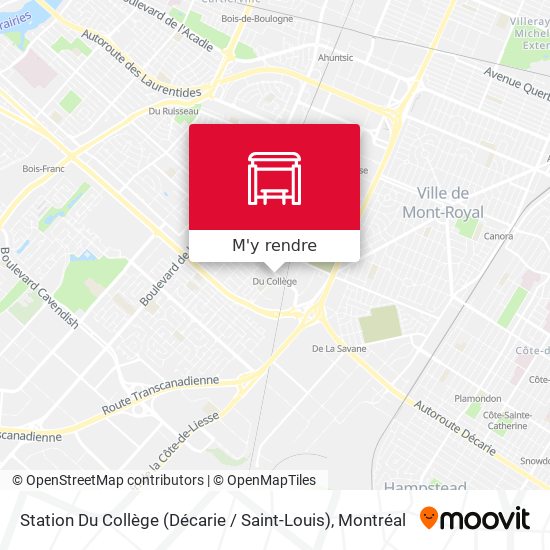 Station Du Collège (Décarie / Saint-Louis) plan