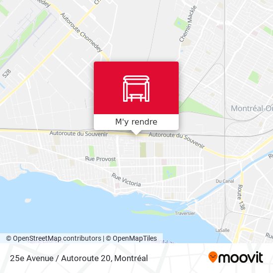 25e Avenue / Autoroute 20 plan