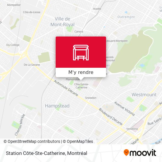 Station Côte-Ste-Catherine plan