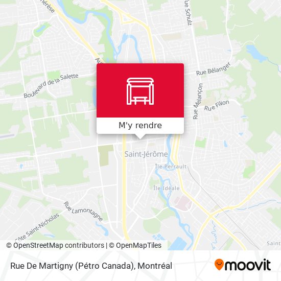 Rue De Martigny (Pétro Canada) plan
