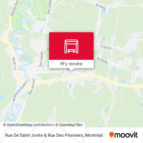 Rue De Saint-Jovite & Rue Des Pionniers plan