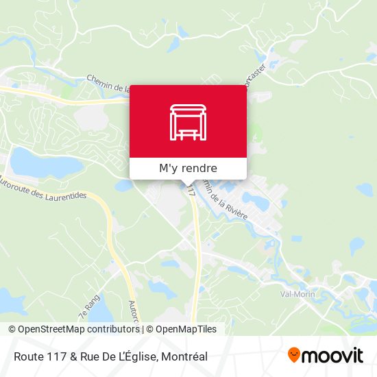 Route 117 & Rue De L’Église plan