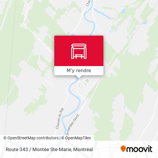 Route 343 / Montée Ste-Marie plan