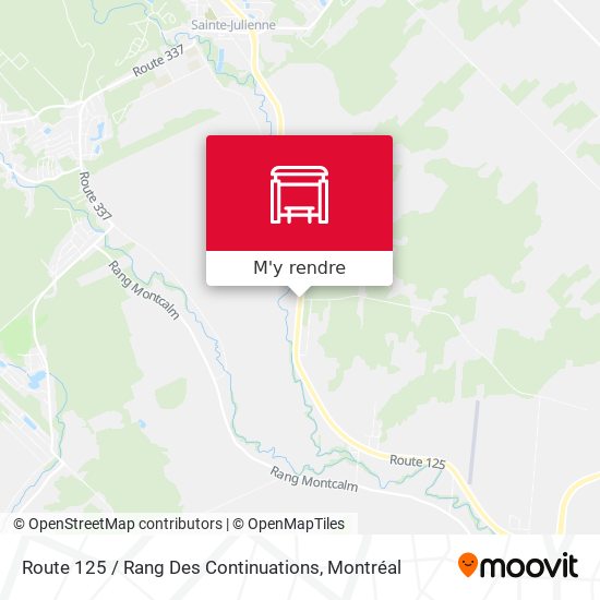 Route 125 / Rang Des Continuations plan