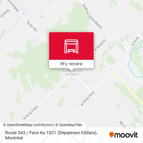 Route 343 / Face Au 1021 (Dépanneur Kildare) plan