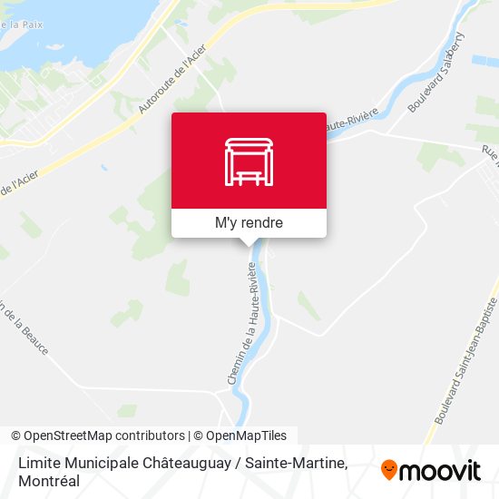 Limite Municipale Châteauguay / Sainte-Martine plan