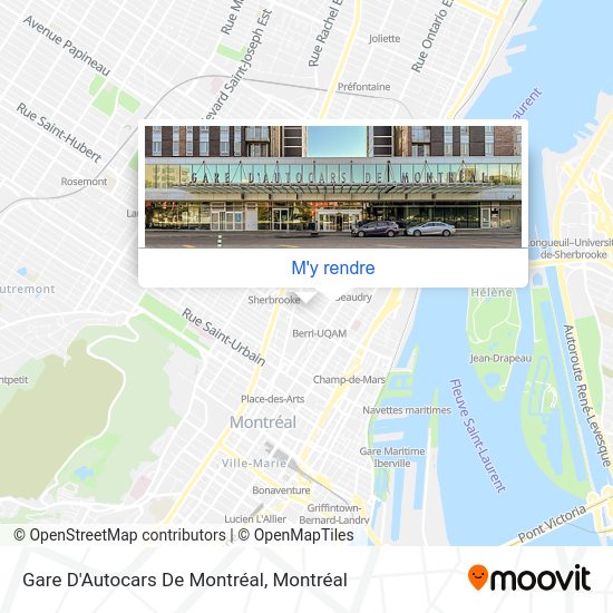 Gare D'Autocars De Montréal plan