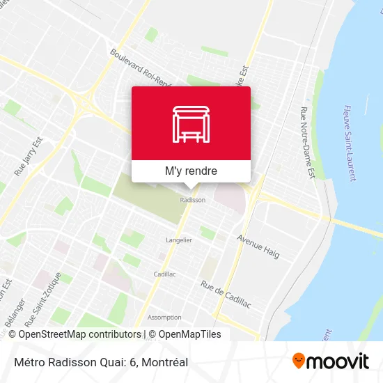 Métro Radisson Quai: 6 plan