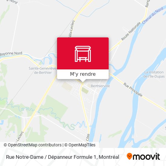 Rue Notre-Dame / Dépanneur Formule 1 plan