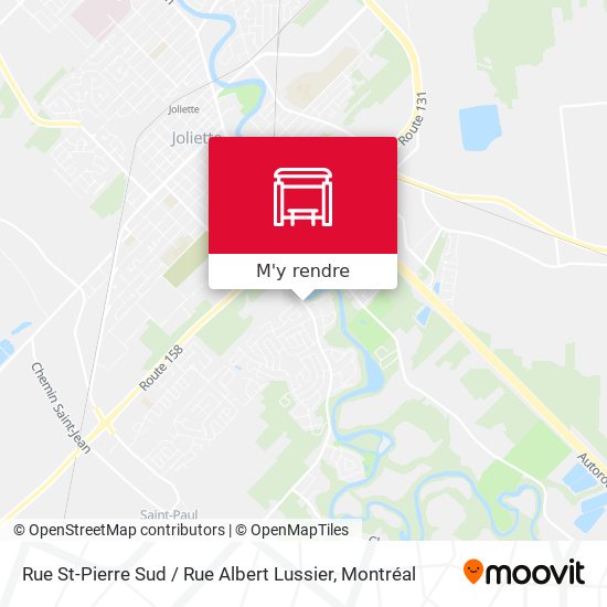 Rue St-Pierre Sud / Rue Albert Lussier plan
