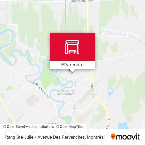 Rang Ste-Julie / Avenue Des Pervenches plan