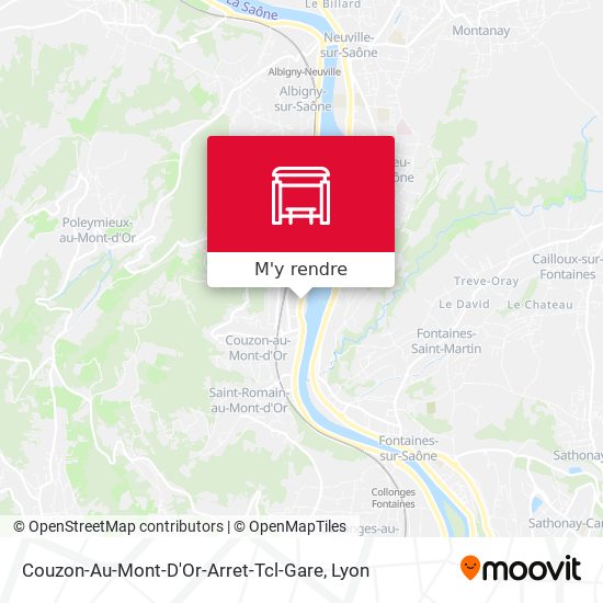 Couzon-Au-Mont-D'Or-Arret-Tcl-Gare plan