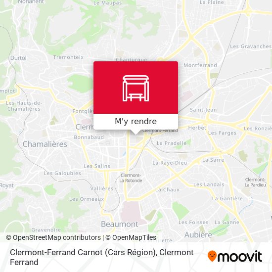 Clermont-Ferrand Carnot (Cars Région) plan
