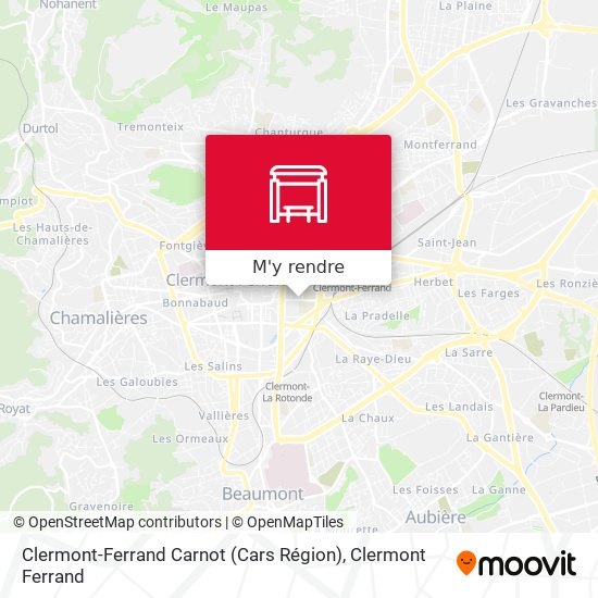 Clermont-Ferrand Carnot (Cars Région) plan