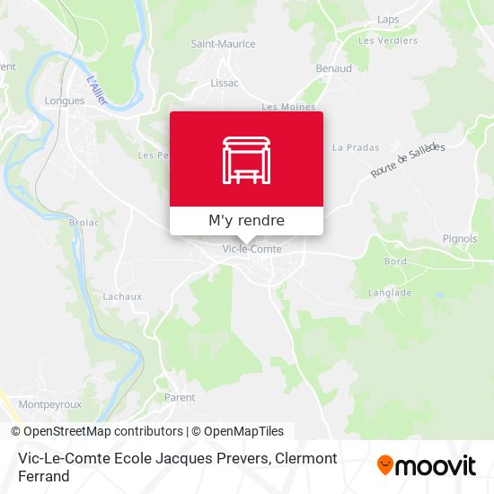 Vic-Le-Comte Ecole Jacques Prevers plan