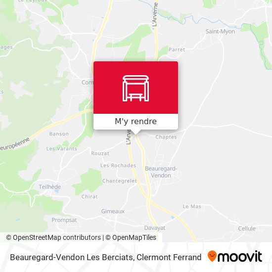 Beauregard-Vendon Les Berciats plan