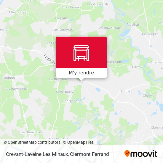 Crevant-Laveine Les Minaux plan