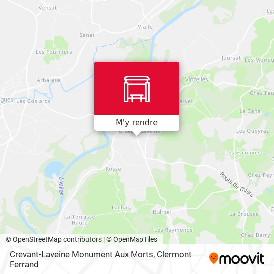 Crevant-Laveine Monument Aux Morts plan
