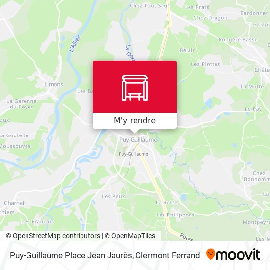 Puy-Guillaume Place Jean Jaurès plan
