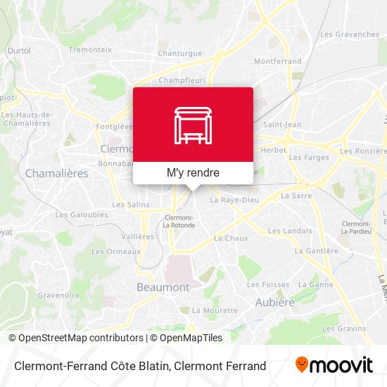 Clermont-Ferrand Côte Blatin plan