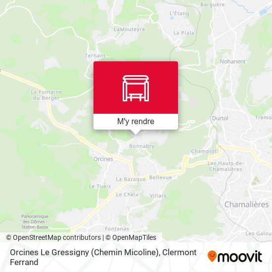 Orcines Le Gressigny (Chemin Micoline) plan