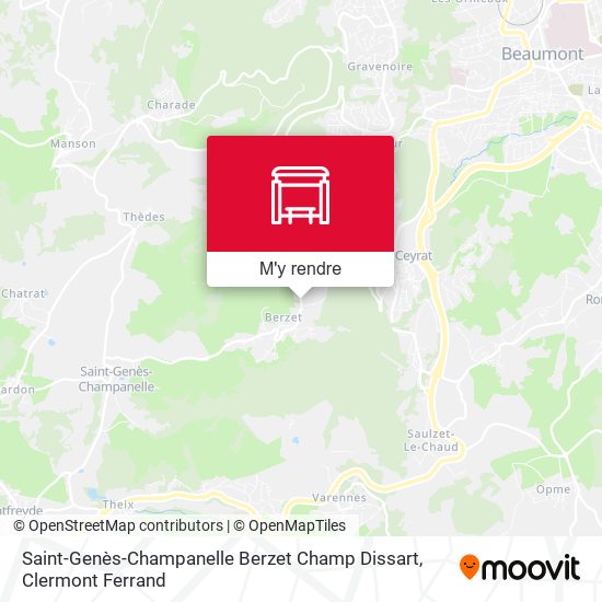 Saint-Genès-Champanelle Berzet Champ Dissart plan