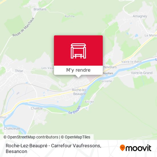 Roche-Lez-Beaupré - Carrefour Vaufressons plan