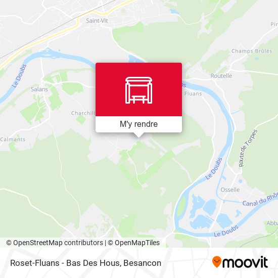Roset-Fluans - Bas Des Hous plan