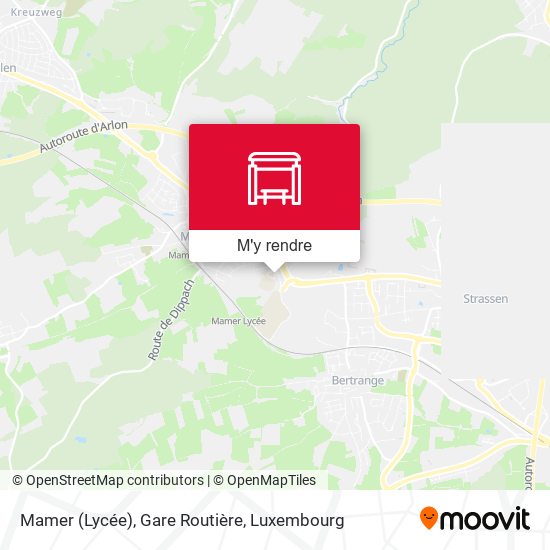 Mamer (Lycée), Gare Routière plan