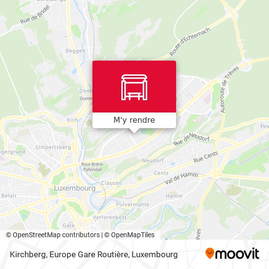 Kirchberg, Europe Gare Routière plan
