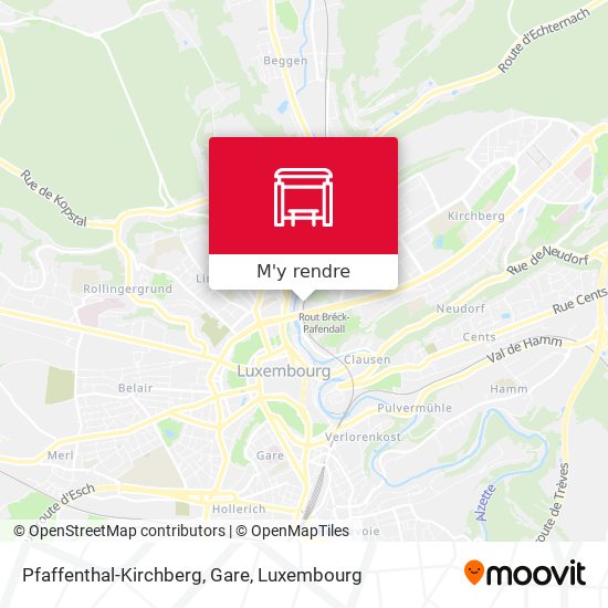 Pfaffenthal-Kirchberg, Gare plan