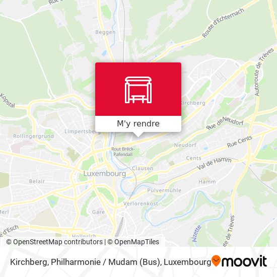 Kirchberg, Philharmonie / Mudam (Bus) plan