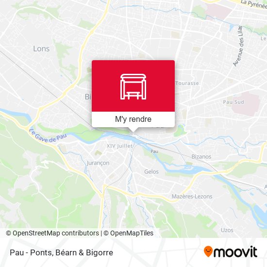 Pau - Ponts plan