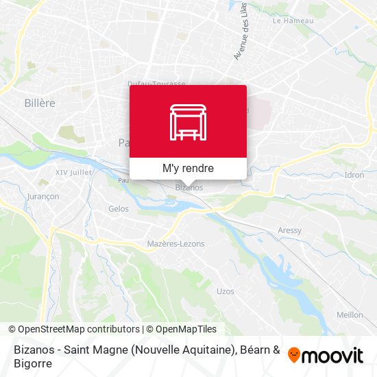 Bizanos - Saint Magne (Nouvelle Aquitaine) plan