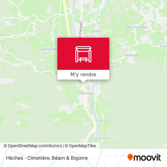 Hèches - Cimetière plan