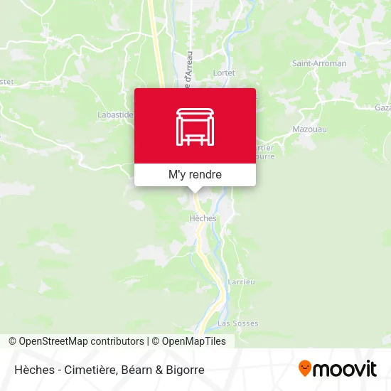 Hèches - Cimetière plan
