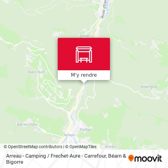 Arreau - Camping / Frechet-Aure - Carrefour plan