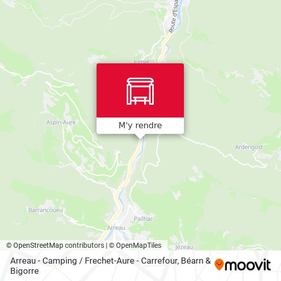 Arreau - Camping / Frechet-Aure - Carrefour plan