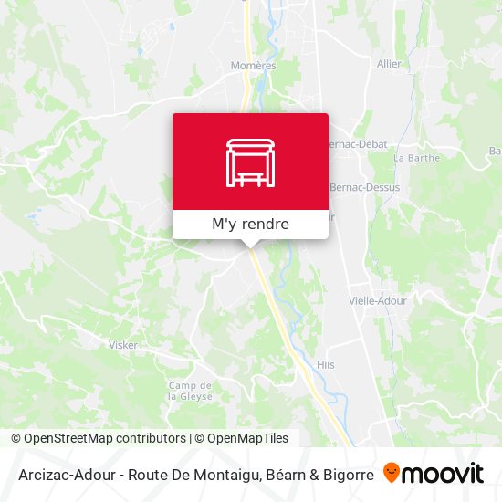 Arcizac-Adour - Route De Montaigu plan