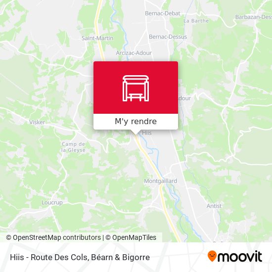 Hiis - Route Des Cols plan