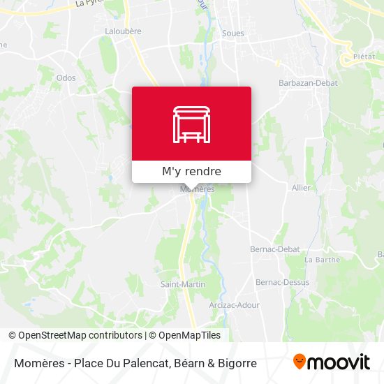 Momères - Place Du Palencat plan